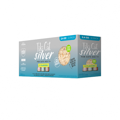 TIKI CAT SILVER VARIETY PACK WET CAT FOOD 12 X 2.4OZ