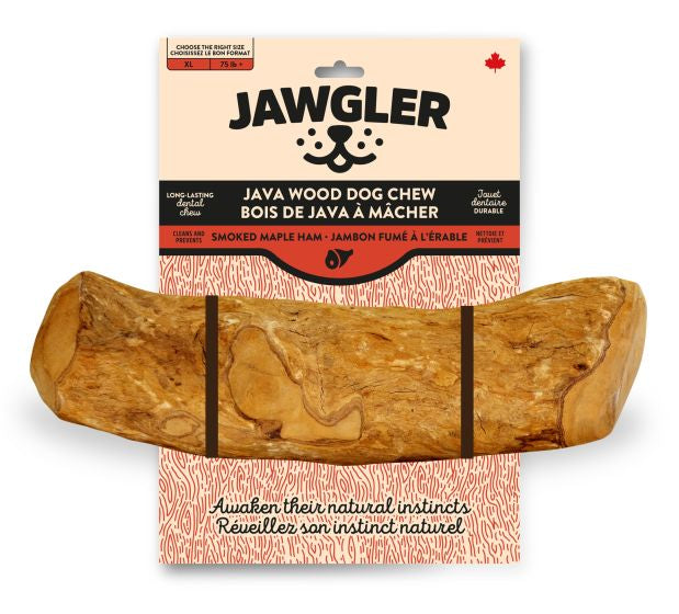 JAWGLER JAVA WOOD DOG CHEW SMOKED HAM MAPLE - XLARGE
