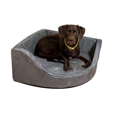 RUFF LOVE CORNER PET BEDS GREY SMALL