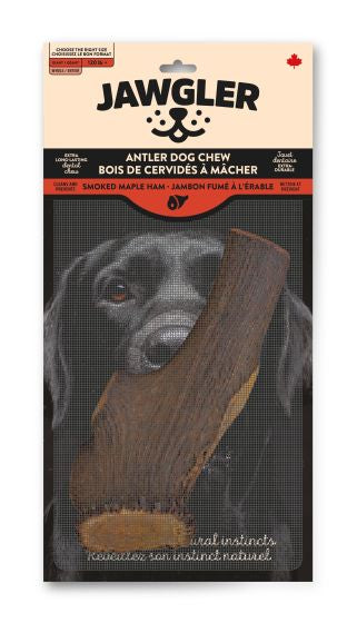 JAWGLER ANTLER DOG CHEW, WHOLE SMOKED HAM, GIANT 1PC