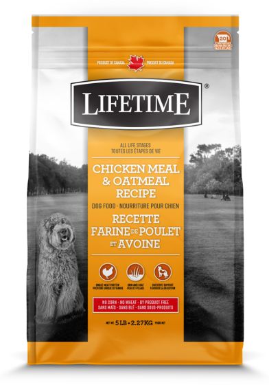 LIFETIME ALL LIFE STAGES CHICKEN AND OATMEAL DOG 2.27KG