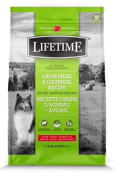 LIFETIME ALL LIFE STAGES LAMB AND OATMEAL DOG 2.27KG