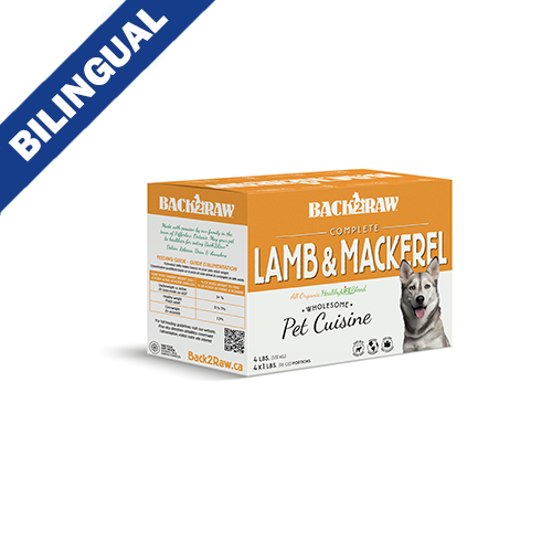 BACK2RAW™ COMPLETE LAMB & MACKEREL BLEND FROZEN DOG FOOD 4LB