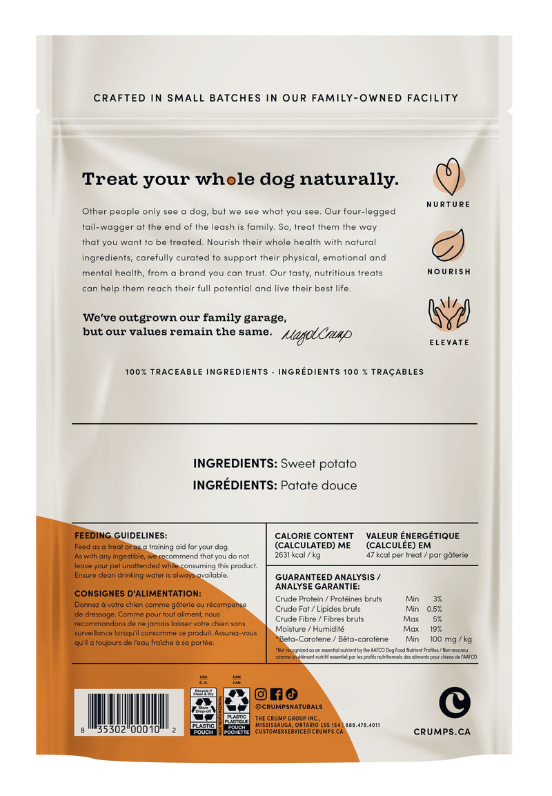 CRUMPS SWEET POTATO CHEWS DOG 1 X 330G