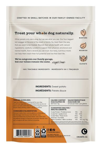 CRUMPS SWEET POTATO CHEWS DOG 1 X 612G