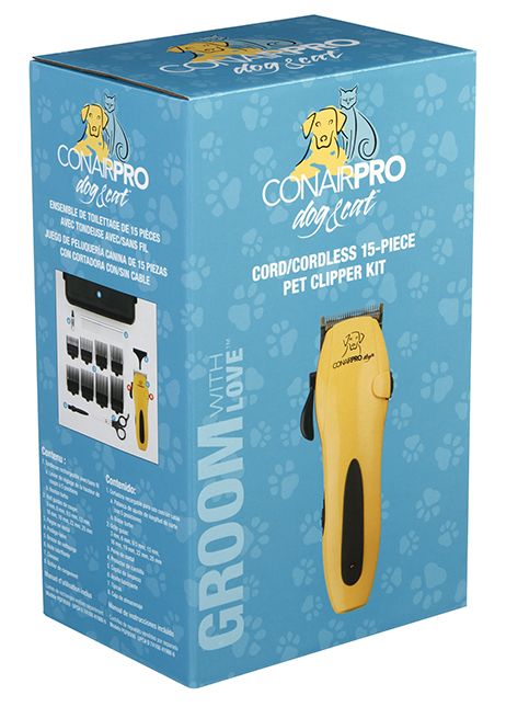 CONAIRPRO CORDLESS 15PC PET CLIPPER KIT DOG 1PC