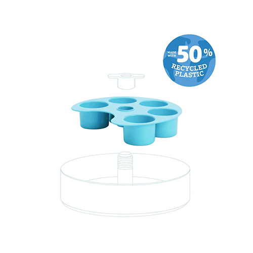 PETDREAMHOUSE SPIN INTERACTIVE SLOW FEEDER ACCESSORIES - PALETTE BLUE