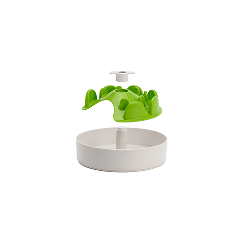 PETDREAMHOUSE SPIN INTERACTIVE SLOW FEEDER PET BOWL - UFO MAZE GREEN