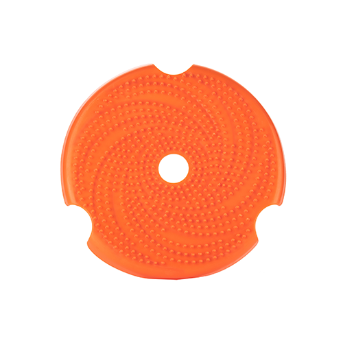 PETDREAMHOUSE SPIN INTERACTIVE SLOW FEEDER ACCESSORIES - FLYING DISC INTERACTIVE LICK FEEDER & FRISBEE ORANGE