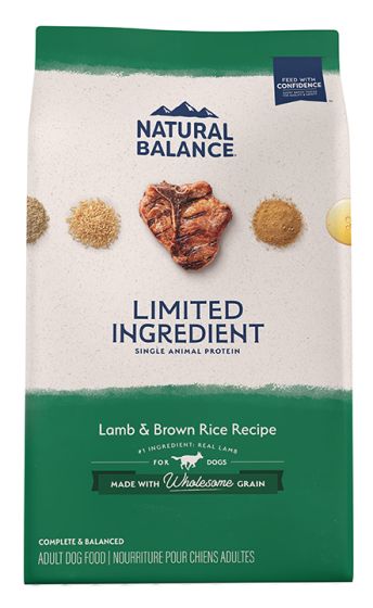 NATURAL BALANCE LAMB AND BROWN RICE LIMITED INGREDIENT DOG 24LB