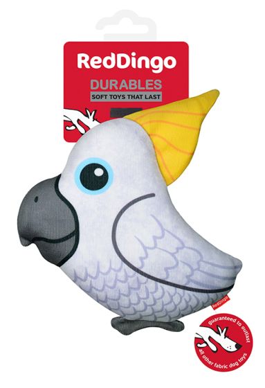 RED DINGO DURABLE PLUS DOG TOY - COCKATOO