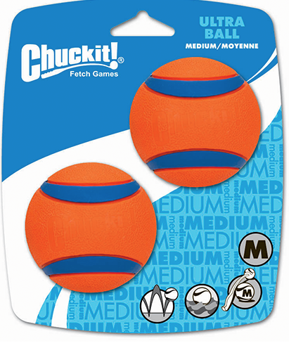 CHUCKIT! ULTRA BALL MEDIUM (2 PACK) DOG TOY