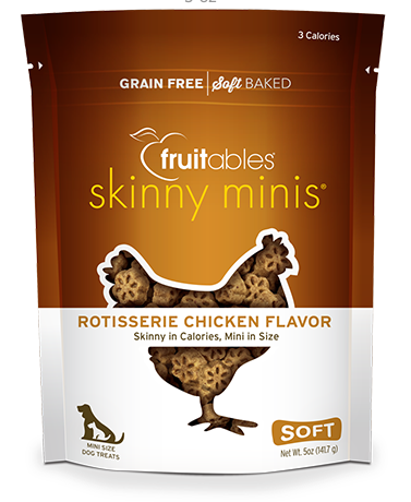 FRUITABLES SKINNY MINIS ROTISSERIE CHICKEN FLAVOR DOG TREAT 5OZ