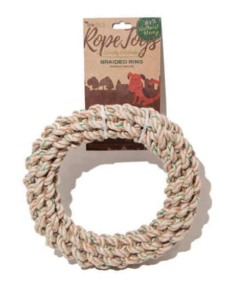 DEFINE PLANET HEMP ROPE TOYS BRAIDED RING - LARGE DOG