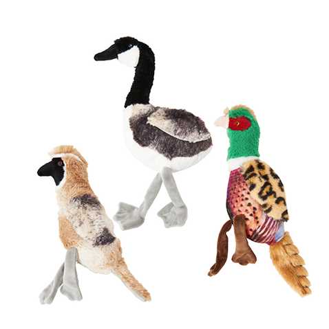 SPOT PLUSH BIRD CALLS 12" ASSORTED DOG TOY