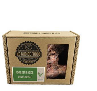 K9 CHOICE FOODS CHICKEN BACKS FROZEN DOG FOOD 2LB