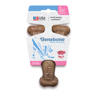 BENEBONE PUPPY WISHBONE BACON FLAVOR SMALL DOG CHEW