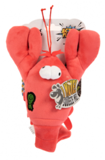 GODOG ACTION PLUSH RED LOBSTER WITH CHEW GUARD TECHNOLOGY ANIMATED SQUEAKER DOG TOY