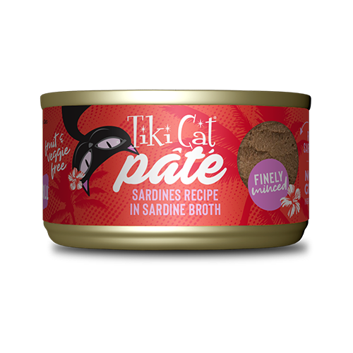 TIKI CAT GRILL PÂTÉ SARDINES IN SARDINE BROTH WET CAT FOOD 2.8OZ