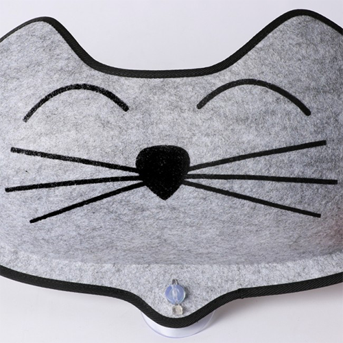 K&H PET PRODUCTS EZ MOUNT KITTYFACE WINDOW BED GRAY