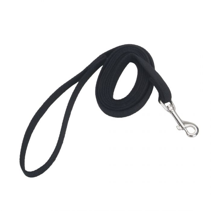 COASTAL TRAIN RIGHT COTTON WEB TRAINING LEASH BLACK DOG 1PC 5/8IN X 10FT