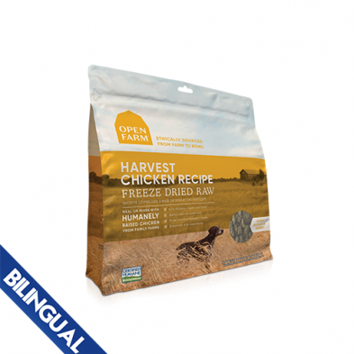 OPEN FARM HARVEST CHICKEN FREEZE-DRIED RAW DOG FOOD 13.5OZ