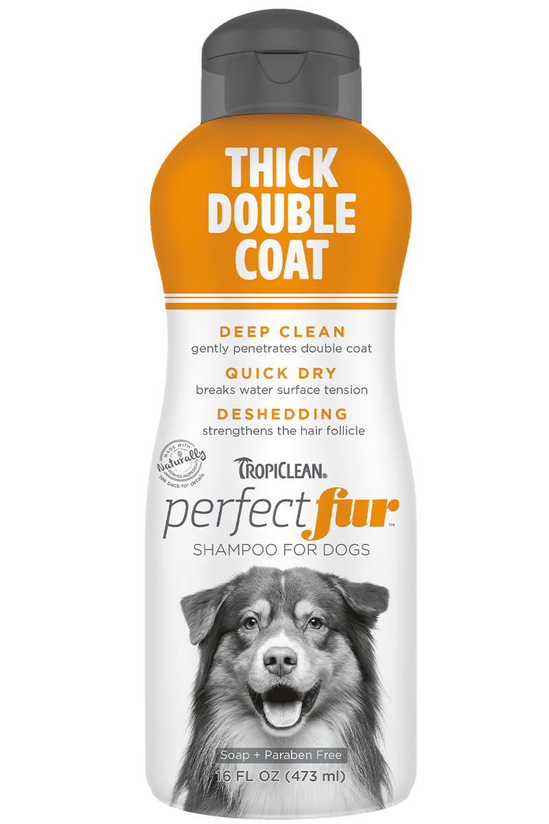 TROPICLEAN PERFECT FUR THICK DOUBLE COAT SHAMPOO 16OZ