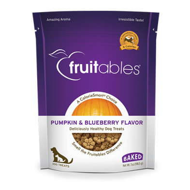 FRUITABLES PUMPKIN & BLUEBERRY FLAVOR DOG TREAT 7OZ