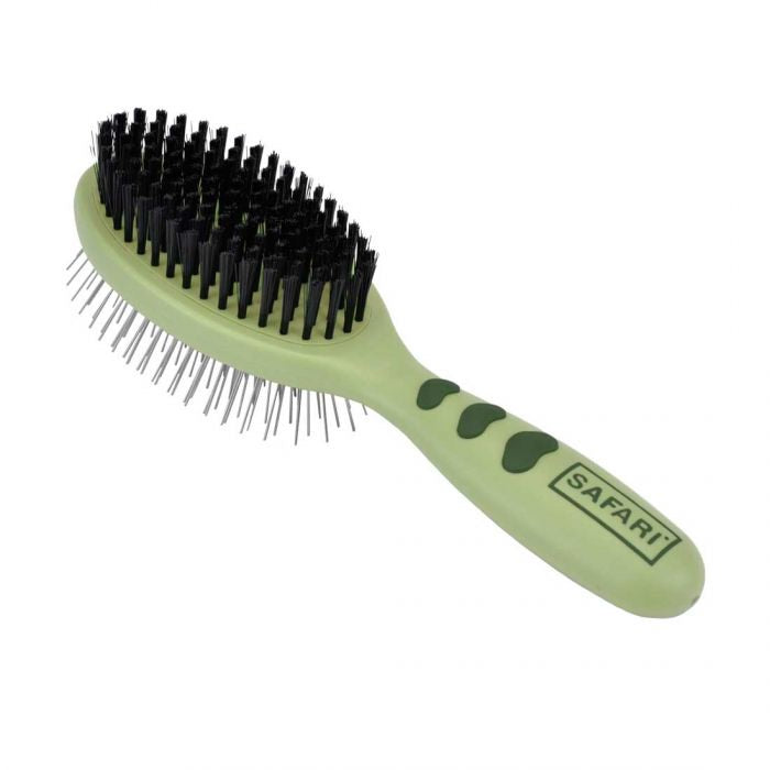 SAFARI PIN AND BRISTLE COMB BRUSH MEDIUM DOG 1X1PC