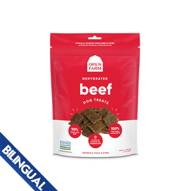 OPEN FARM DEHYDRATED BEEF DOG TREATS 4.5OZ