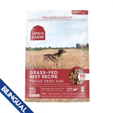 OPEN FARM GRASS-FED BEEF FREEZE-DRIED RAW DOG FOOD 22OZ