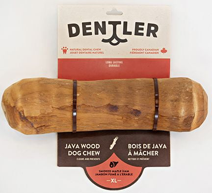 DENTLER JAVA WOOD DOG CHEW SMOKED HAM MAPLE - XLARGE