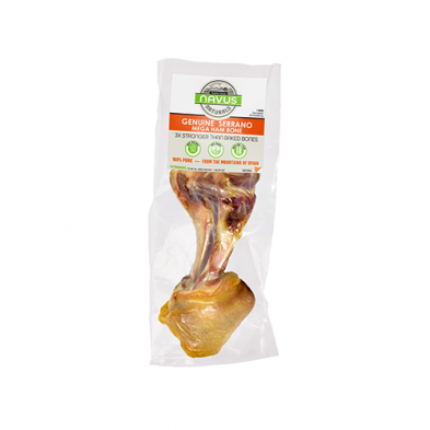 NAVUS NATURALS  GENUINE SERRANO MEGA HAM BONE (1 PACK) DOG TREAT