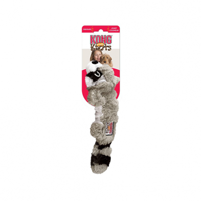 KONG SCRUNCH KNOTS RACCOON SMALL/MEDIUM DOG TOY