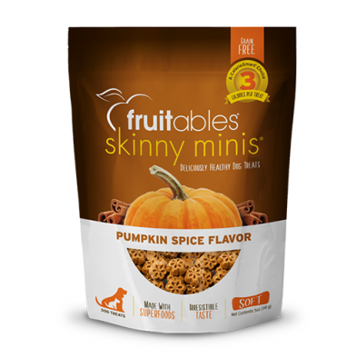 FRUITABLES SKINNY MINIS PUMPKIN SPICE FLAVOR DOG TREAT 5OZ