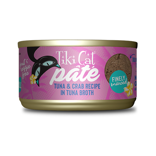 TIKI CAT GRILL PÂTÉ TUNA & CRAB SURIMI RECIPE IN TUNA BROTH WET CAT FOOD 2.8OZ