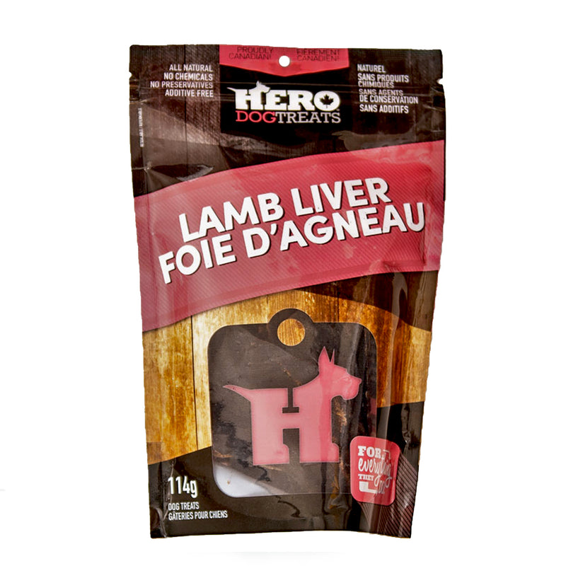 HERO DOG TREATS - LAMB LIVER 114G