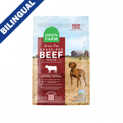 OPEN FARM GRASS-FED BEEF GRAIN FREE DOG FOOD 22LB