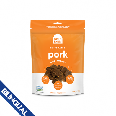 OPEN FARM DEHYDRATED PORK DOG TREATS 4.5OZ