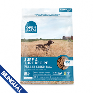 OPEN FARM SURF & TURF FREEZE-DRIED RAW DOG FOOD 22OZ