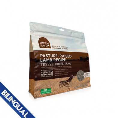 OPEN FARM PASTURE-RAISED LAMB FREEZE-DRIED RAW DOG FOOD 13.5OZ